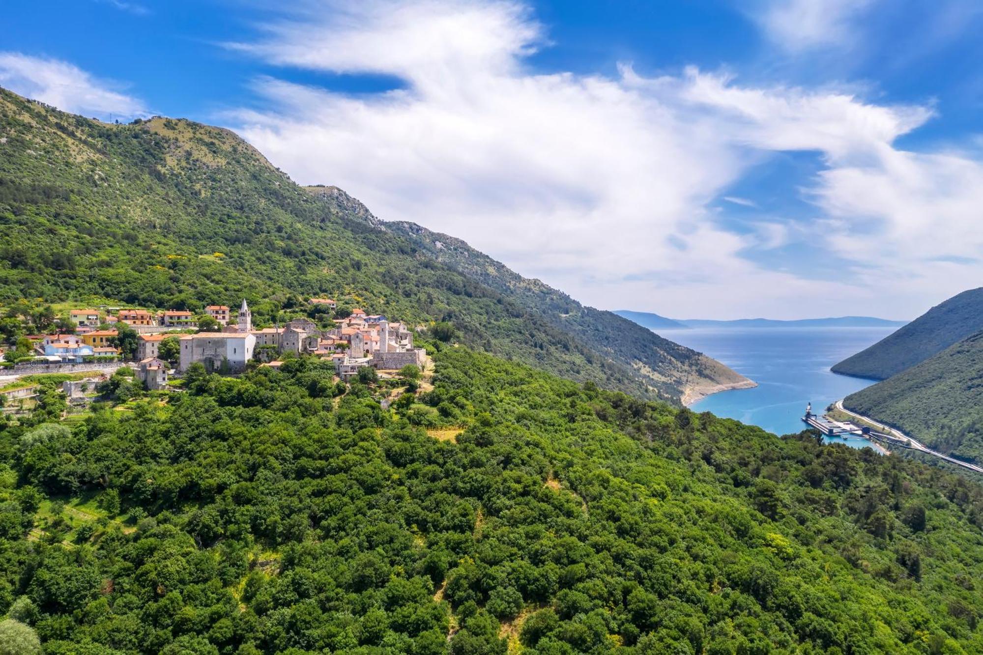 Seafront Villa Andrijana - Happy Rentals Plomin Exteriör bild